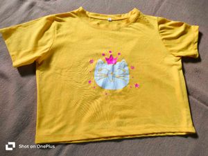 Yellow Cute Top For Girls