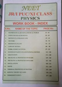 NEET Physics Workbook - Junior Iter (Class XI)