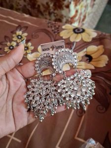 Statement Silver Earrings Set