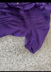 Purple Ruffle Top