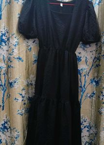 Black Puff Sleeve Dress