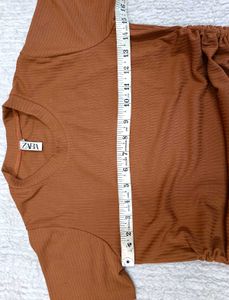 ZARA Cute Brown Crop Top