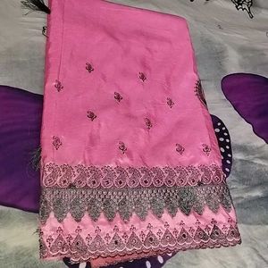 HEVEY CHORAL&amp;PINK SAREE