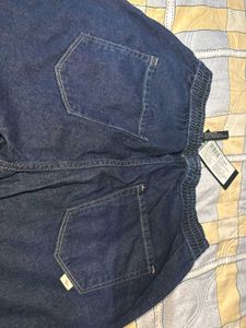 Dark Blue Denim Joggers