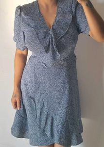 Floral Print Mini Wrap Dress 👗☺️