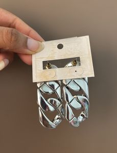 Silver Overlapping Statement Earrings