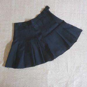Pleated Navy blue Korean  Skirt