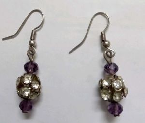 Aesthetic Ear Ring Purple Colour.