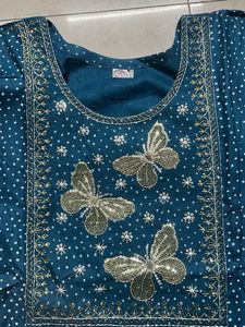 Teal Ethnic Kurta Dress