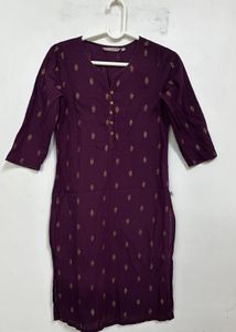Elegant Purple Printed Kurti