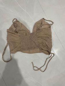 Brown Corset Style Cami Top