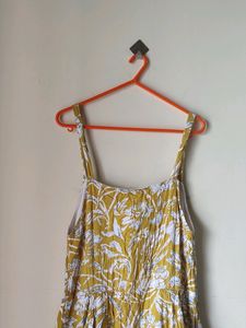Yellow Floral Aline Dress