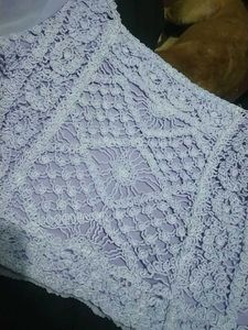 Crochet Top with Balloon Sleeves