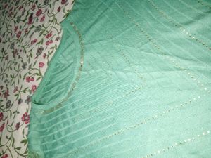 Soft Party Wear Woolen Top With Net Hand