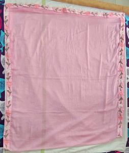 Pink Floral Embroidered Kurti Set