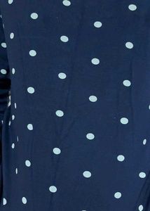 Chic Navy Blue Polka Dot Top with Bell Sleeves