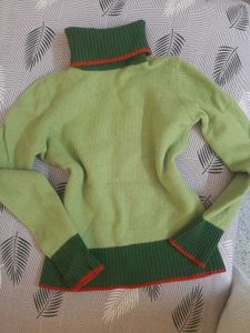 Green Turtleneck Sweater