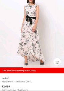 Floral Cream Dress With Deep Back