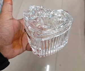 2pc Glass Jar Heart Shape Mini
