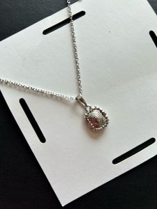Dainty Turquoise Pendant Necklace – Silver Tone