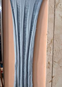 Blue Knitted Halter Maxi Dress