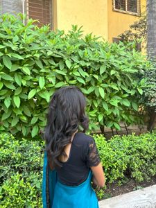 Beautiful Navy Blue Silk Saare
