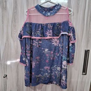 Blue Flowery Tunic