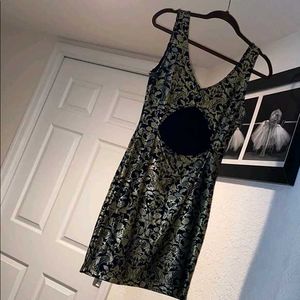 Golden Floral Dress