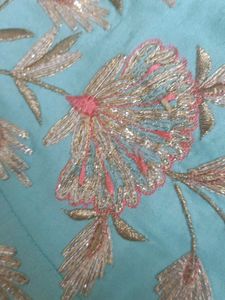 Mint Green Embroidered Kurti