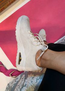 Skechers Air Cool Cream Stylish Sneakers