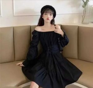 Black Corset Korean Mini Dress