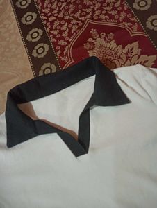 Cute White &amp; Black Polo Tee
