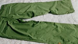Stretchable Green Pant (Zipper And Hook) as given