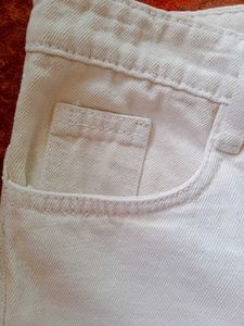 Pink Top &amp; White Denim Shorts Set