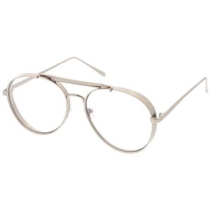 Vintage Aviator Clear Sunglasses