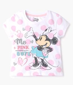 Minnie Mouse Print Crew-Neck T-Shirt