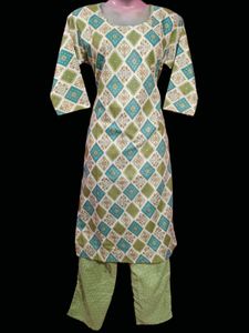 🆕 Trending Printed Kurti &amp; Bottom Set