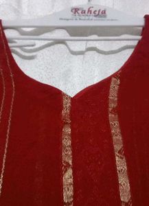🤩Elegant Red &amp; Gold Kurti