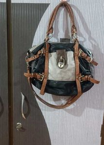 Unique Leather Accent Bag