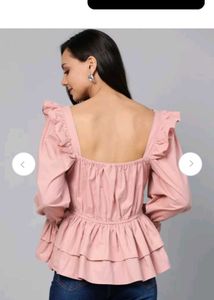 Pink Ruffle Top