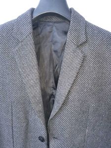 Grey Textured Formal Blazer