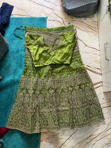 Olive Green Lehanga