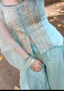 Elegant Blue Ethnic Set