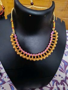 new Pink &amp; Gold Necklace