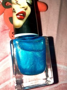 Shimmer Blue Nail 💅🏻 Art Polish 💅🏻