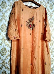 Elegant  Embroidered Party Wear Kurta Inner Attach