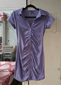Lavender Shirt Dress
