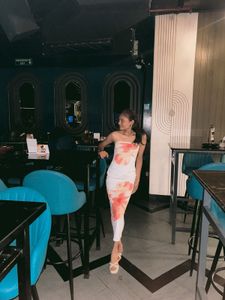 Tie-Dye Tube Midi Dress