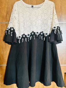 Black & White Colour Tunic Or One Pice