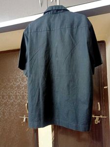 NEW SELECTED HOMME BlackOversized Embroidery Shirt